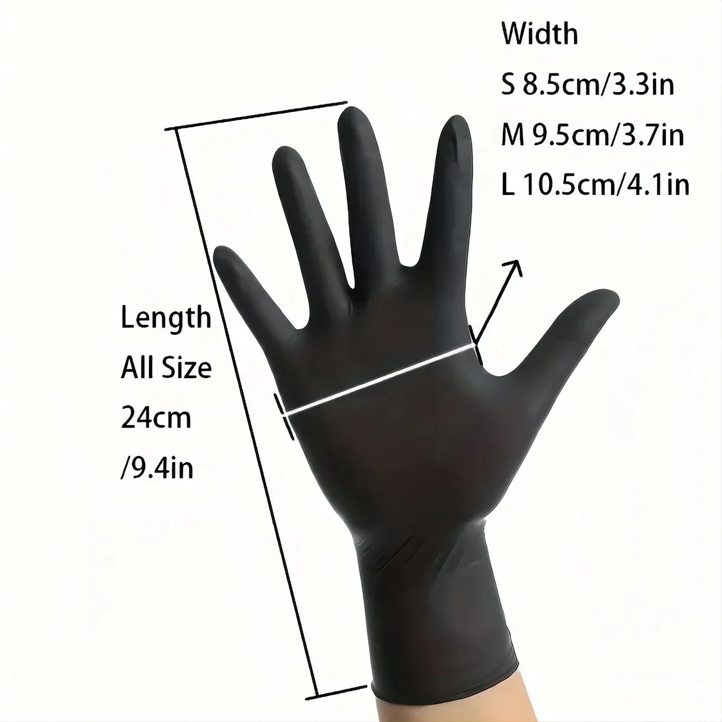 20pcs Multifunctional Disposable PVC Black Nitrile Gloves, Perfect For