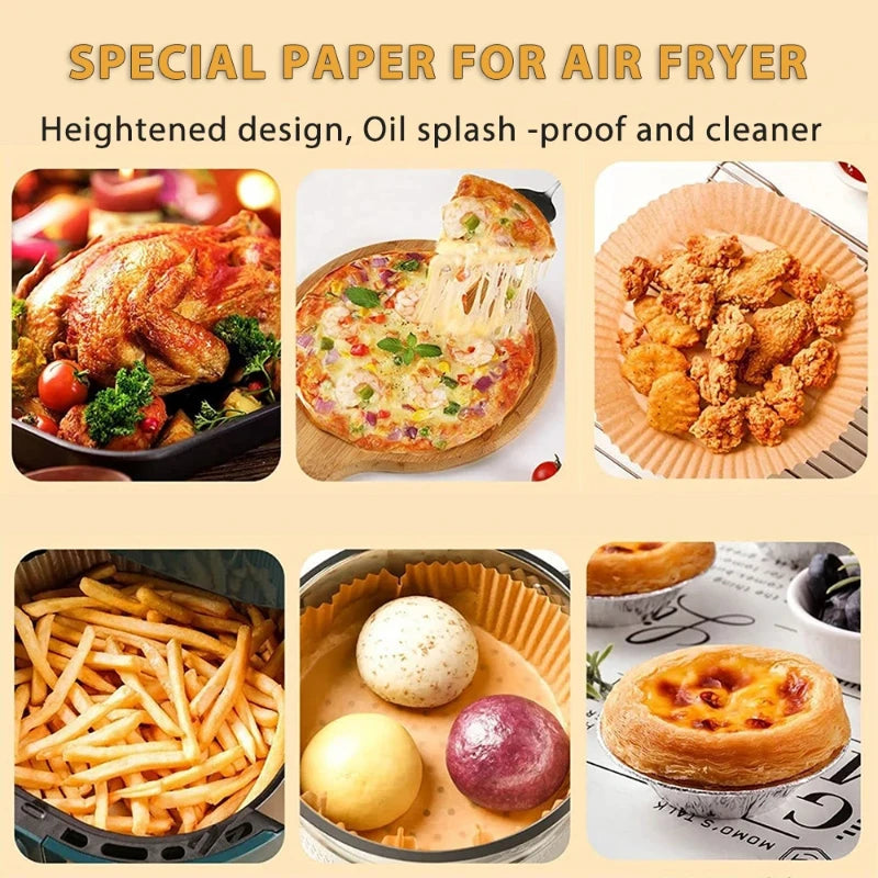 50/100pcs Air Fryer Baking Paper Non-Stick Airfryer Baking Papers