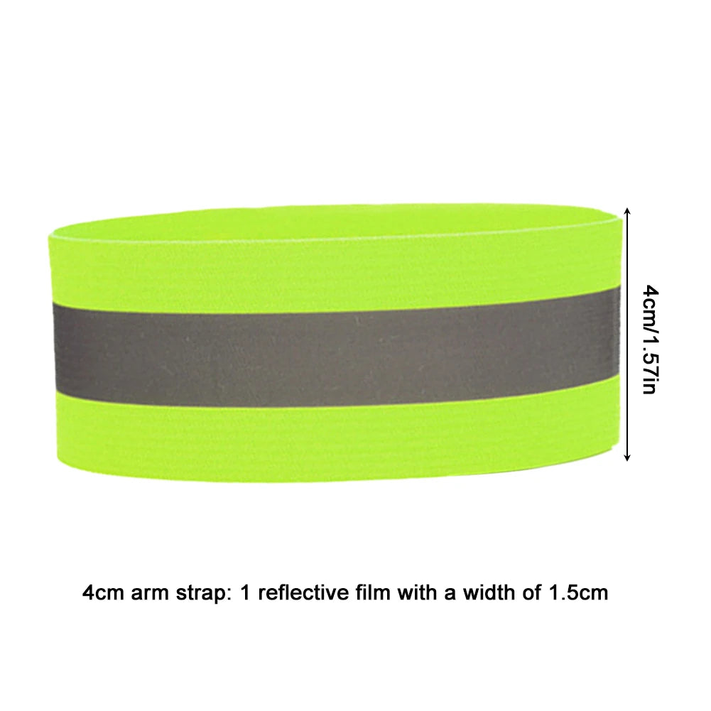 1-5PC Reflective Bands Elastic Armband Wristband Ankle Leg Straps