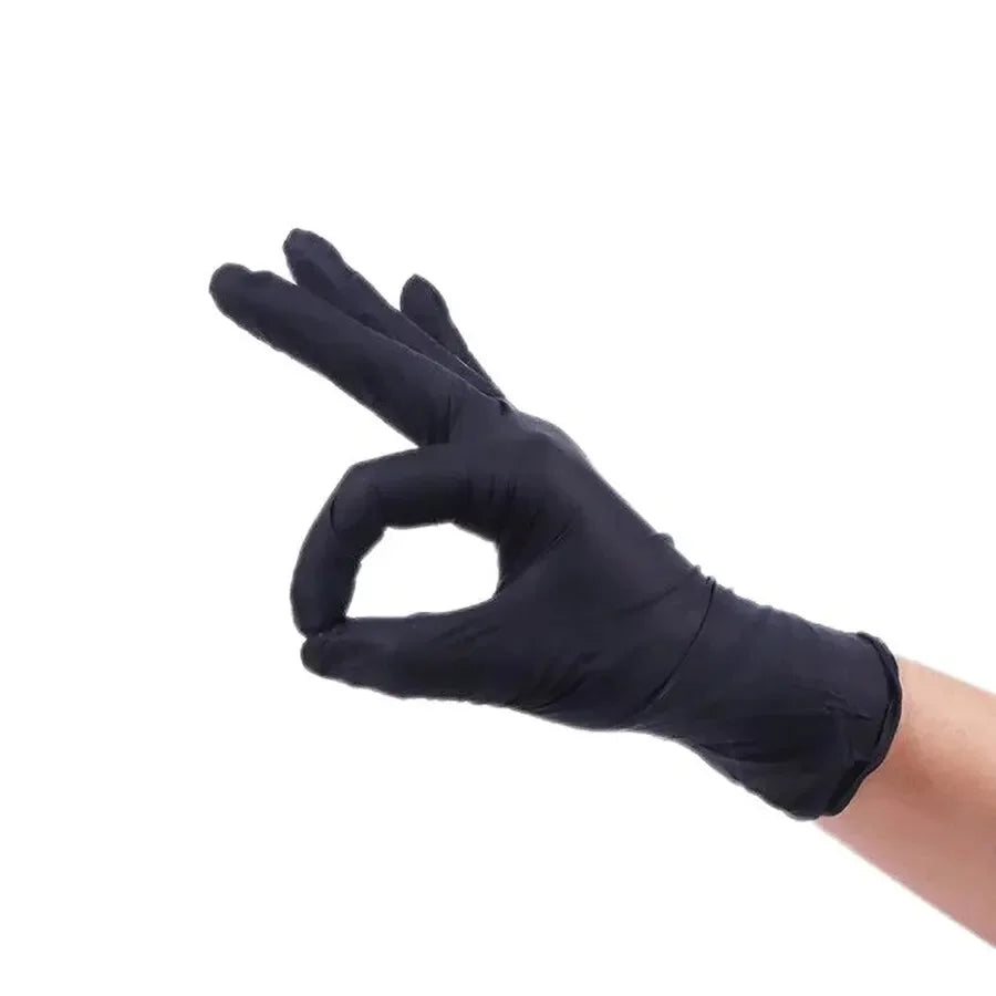 20pcs Multifunctional Disposable PVC Black Nitrile Gloves, Perfect For