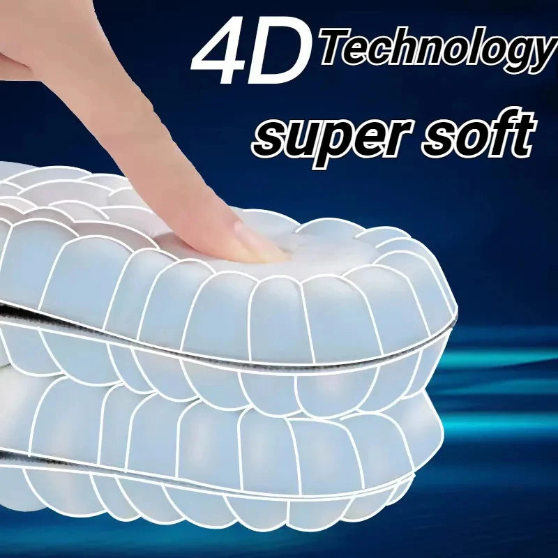 New 4D Massage Insoles Super Soft Sports Shoes Insole for Feet Running